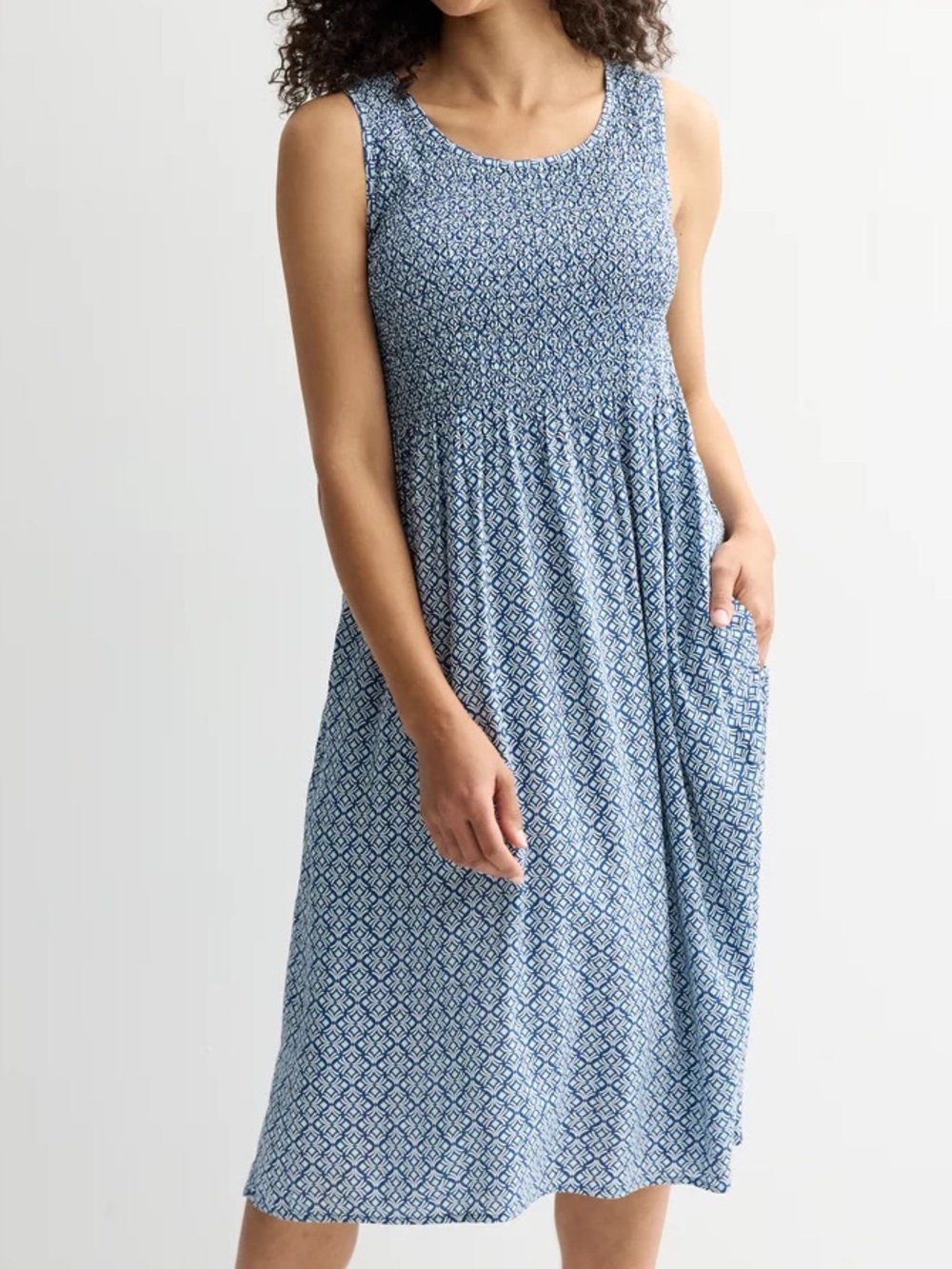 Croft & Barrow Smocked Midi Dress